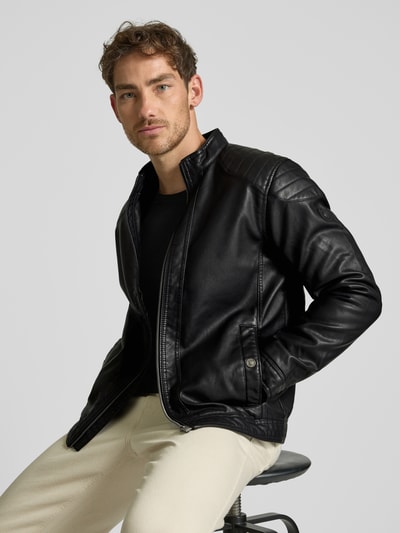 Tom Tailor Jas in leerlook Zwart - 3