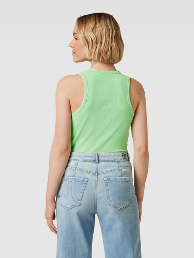 Selected Femme Tanktop in riblook, model 'FANNA' Lichtgroen - 5