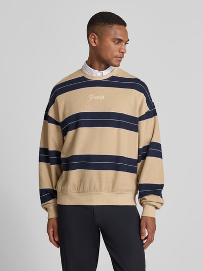 GUESS sweatshirt met labelstitching Beige - 4