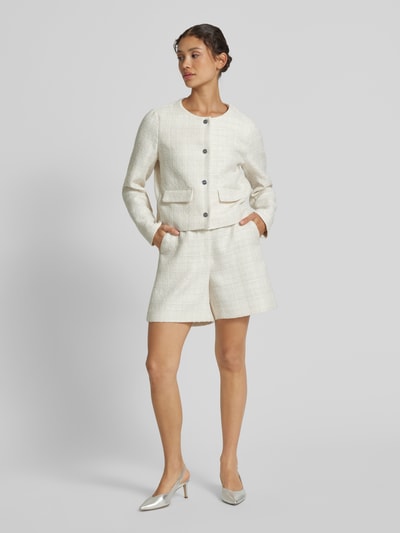comma Blazer mit Strukturmuster Weiss 1