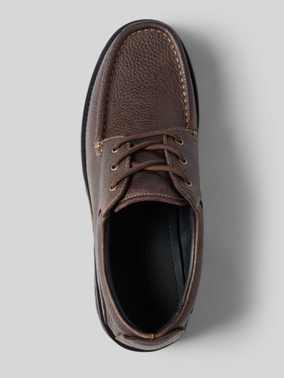Selected Bootsschuhe aus Rindsnappa mit Profilsohle Dunkelbraun 3