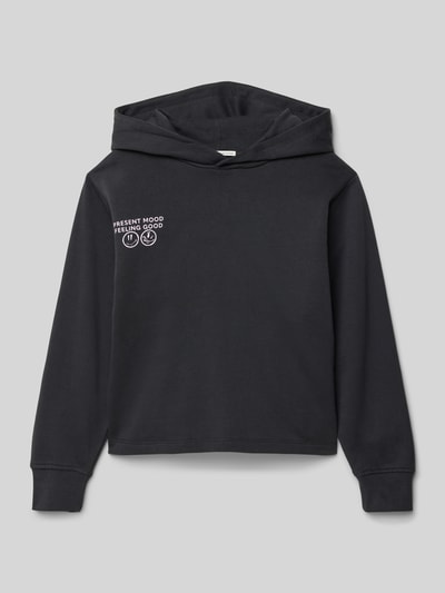 Tom Tailor Boxy Fit Hoodie aus reiner Baumwolle Black 1