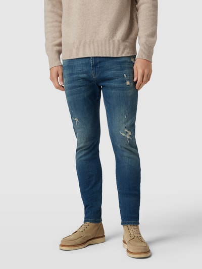 ELIAS RUMELIS Jeans in used-look, model 'Noel' Jeansblauw - 4