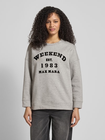 Weekend Max Mara Bluza o kroju oversized z czystej bawełny Jasnoszary 4