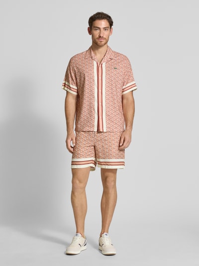Lacoste Freizeithemd mit Label-Detail Rostrot 1