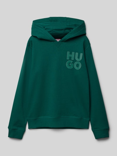 HUGO Hoodie mit Label-Print Gruen 1