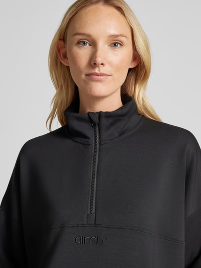 AIMN Sweatshirt mit Label-Stitching Black 3