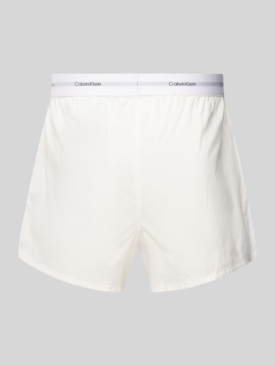 Calvin Klein Underwear Relaxed Fit Pyjama-Shorts mit elastischem Label-Bund Weiss 3