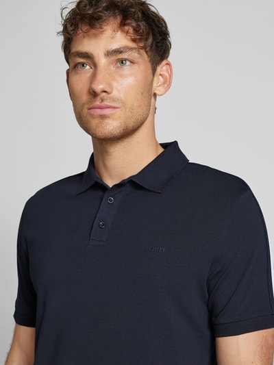 HECHTER PARIS Poloshirt mit Label-Print Marine 3