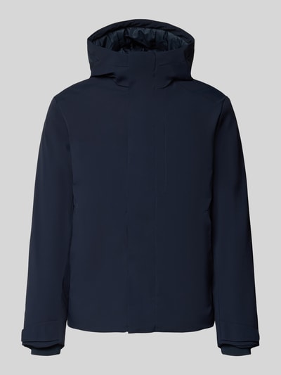 Produktfoto, Jacke mit verdecktem Reißverschluss Modell 'KEEN' von JACK & JONES in Dunkelblau, Regular Fit, Kapuze, glatte Textur