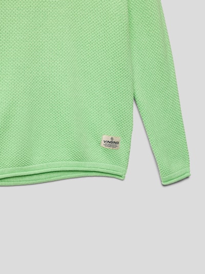 VINGINO Gebreide pullover met labeldetails, model 'MAROE' Neon groen - 2