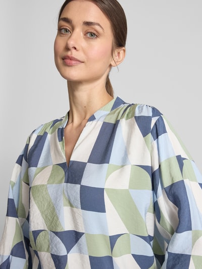 OPUS Blouseshirt met V-hals, model 'Falinde' Lichtblauw - 3