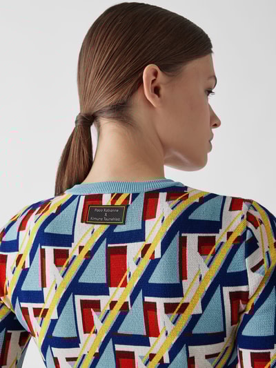 Paco Rabanne Midikleid mit Reißverschluss Hellblau 3