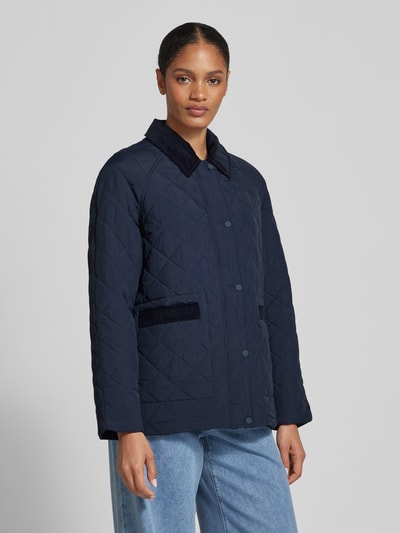 s.Oliver RED LABEL Relaxed Fit Steppjacke mit Cord-Details Marine 4