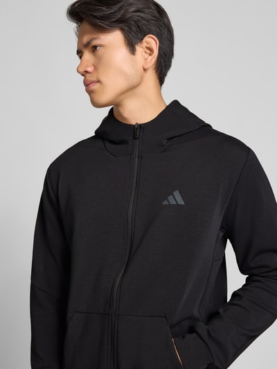 adidas Training Regular fit sweatjack met logoprint, model 'Full' Zwart - 3