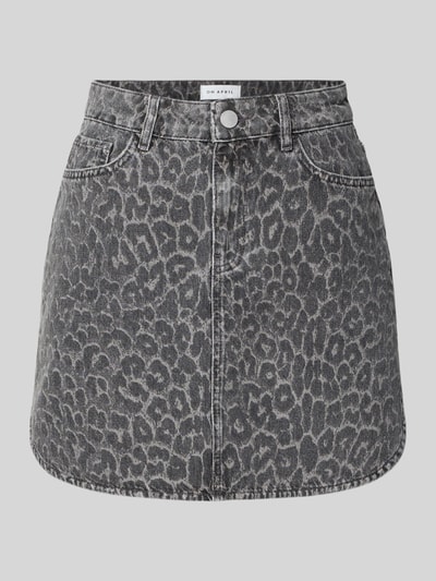 OH APRIL Minirock im 5-Pocket-Design Modell 'Milo' Mittelgrau 2