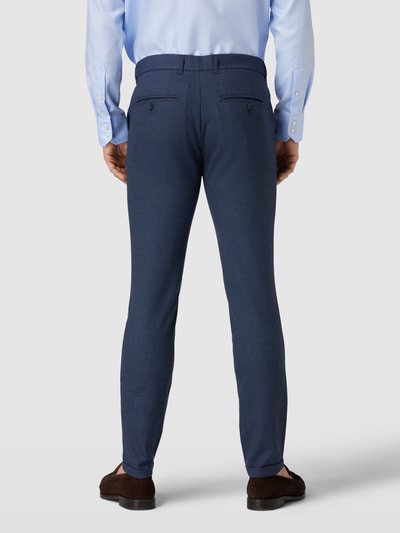 Matinique Straight fit stoffen broek met knoopsluiting, model 'liam' Marineblauw - 5