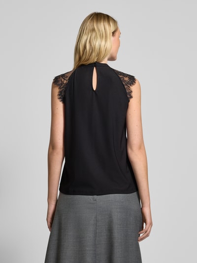 Vero Moda Regular Fit Top mit Spitzenärmeln Modell 'MILLA' Black 5