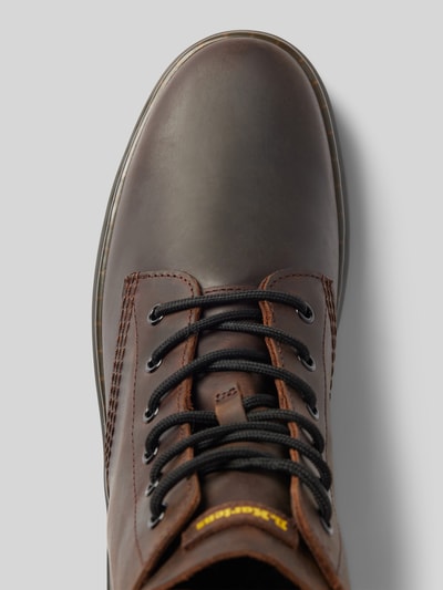 Dr. Martens Veterboots van leer met siernaad, model 'Thurston Chukka' Middenbruin - 4