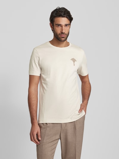 JOOP! Collection T-shirt met motiefprint, model 'Brisko' Beige - 4