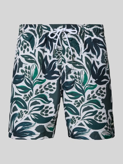 Shiwi Regular Fit Badehose mit Label-Patch Modell 'Mike' Dunkelgruen 1