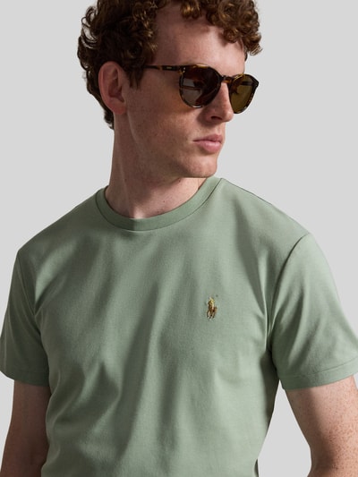 Polo Ralph Lauren Regular Fit T-Shirt aus reiner Baumwolle Hellgruen 3