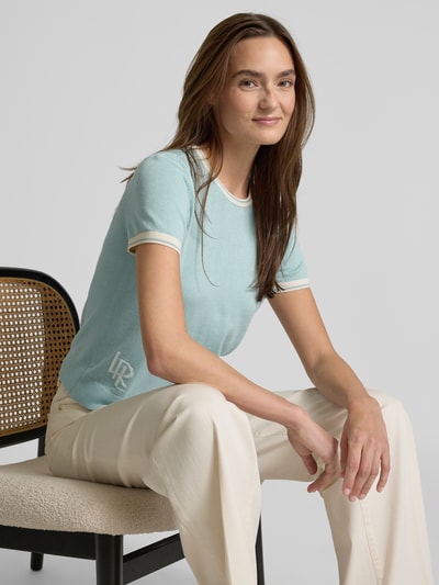 Lauren Ralph Lauren T-Shirt in Strick-Optik Bleu 3