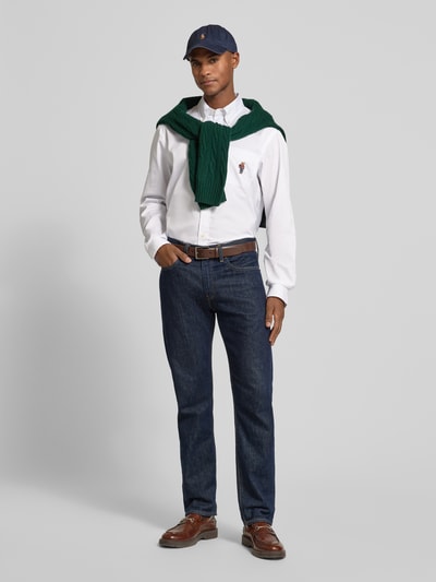 Polo Ralph Lauren Custom Fit Business-Hemd mit Knopfleiste Weiss 1