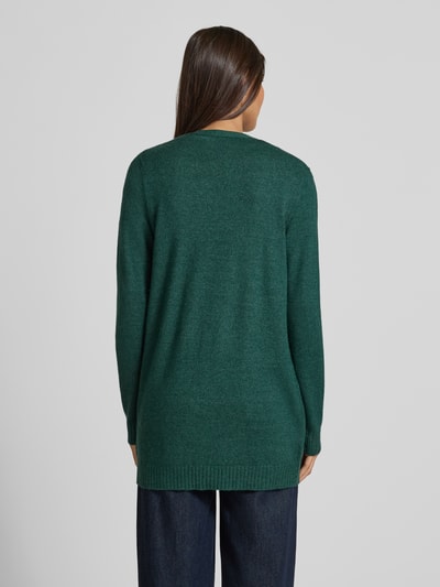 Vila Kurtka z dzianiny z przodem bez zapięcia model ‘RIL’ Butelkowy zielony 5