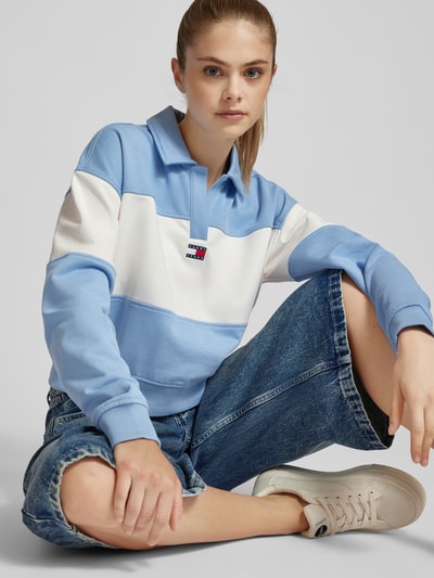 Tommy Jeans Sweatshirt met V-hals Oceaanblauw - 3