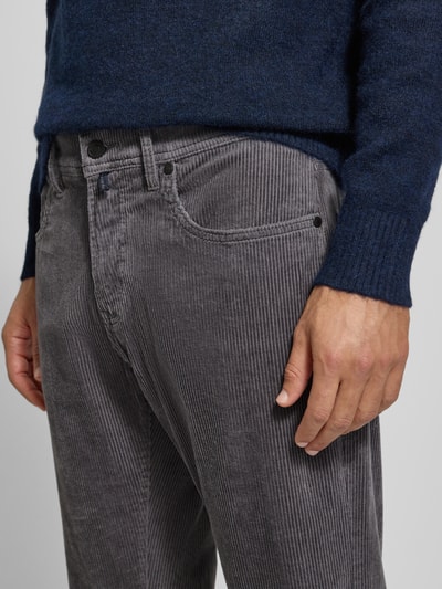Pierre Cardin Regular Fit Cordhose mit Eingrifftaschen Modell 'Laval' Mittelgrau 3
