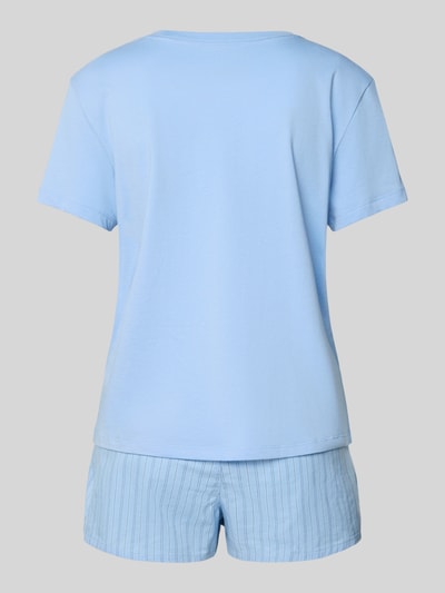 Calvin Klein Underwear Regular fit pyjama met logostitching, model 'Poplin' Lichtblauw - 3