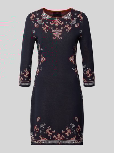 Marc Cain Knielange jurk met viscose Marineblauw - 2