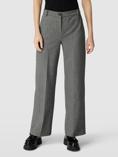 Weekend Max Mara Pantalon met fijn motief, model 'SEGGIO' Zwart - 4