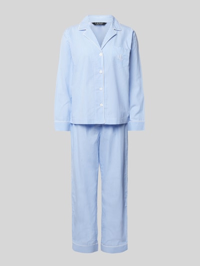 Lauren Ralph Lauren Pyjama mit Brusttasche Blau 1