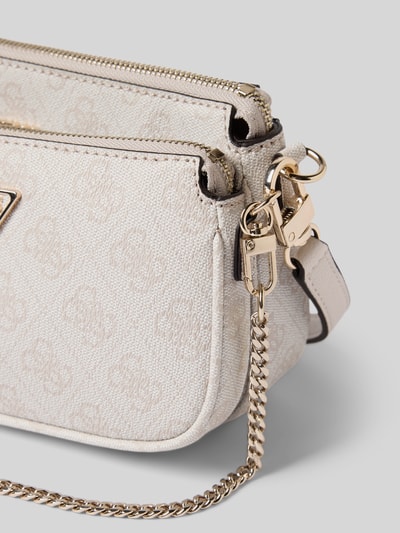Guess Handtasche mit Label-Applikation Modell 'NOELLE' Ecru 3