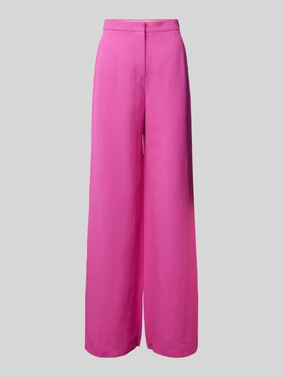 Max Mara Studio Flared cut stoffen broek met steekzakken opzij, model 'GARY' Felroze - 2