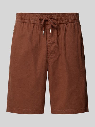 Matinique Regular Fit Bermudas aus Leinen-Baumwoll-Mix Modell 'barton' Rostrot 1