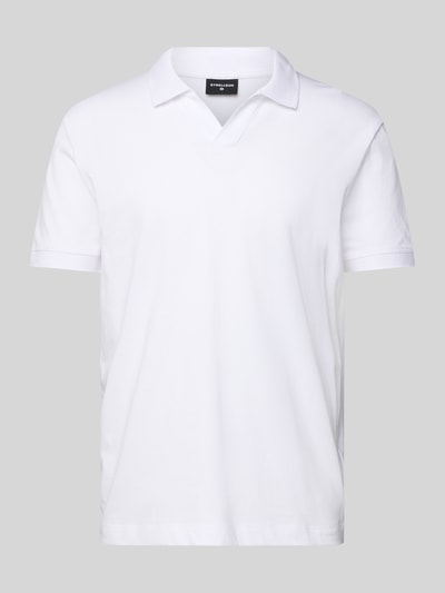 Strellson Poloshirt met ribboorden, model 'Clark' Wit - 2