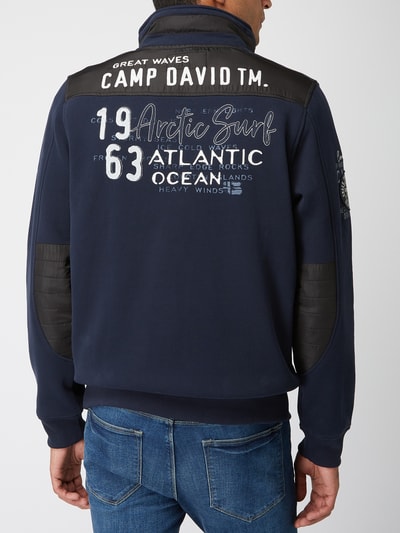 Camp David Bluza rozpinana z detalami z logo Granatowy 4