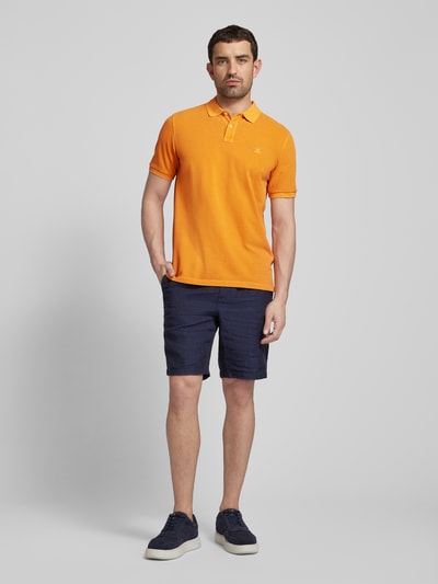 Marc O'Polo Poloshirt met labeldetail Oranje - 1