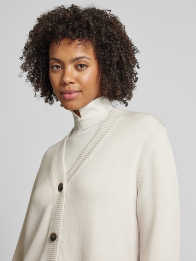 MAERZ Muenchen Wollcardigan mit V-Ausschnitt Beige 3