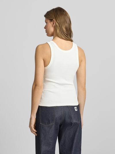 ONLY Tank top o kroju slim fit z mieszanki bawełny ekologicznej model 'VAL' Złamany biały 5