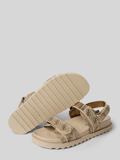 Guess Sandalen mit Klettverschluss Modell 'FADISON' Hellbraun 4