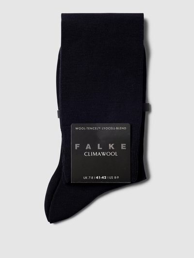 Falke Kniekousen met scheerwol, model 'ClimaWool' Marineblauw - 3