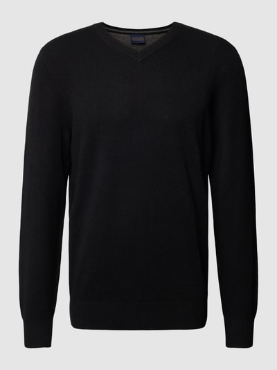 Christian Berg Men Strickpullover in melierter Optik Black 1