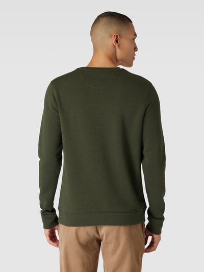 19V69 Italia Sweatshirt mit Label-Detail Modell 'Nico' Oliv 5