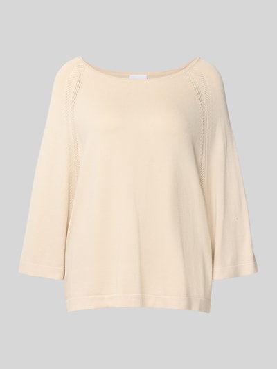 comma Strickpullover mit Rundhalsausschnitt Sand 2