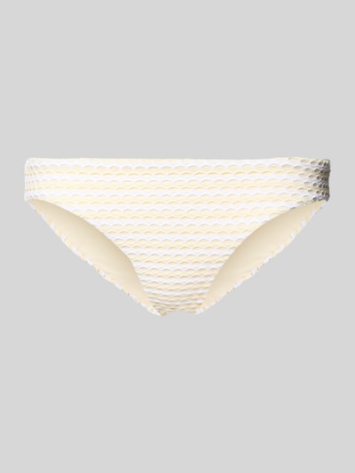Produktfoto, Slim Fit Bikini-Hose mit Strukturmuster von Seafolly in Weiß im Hipster-Design aus Elastischer-Material-Mix auf grauem Hintergrund