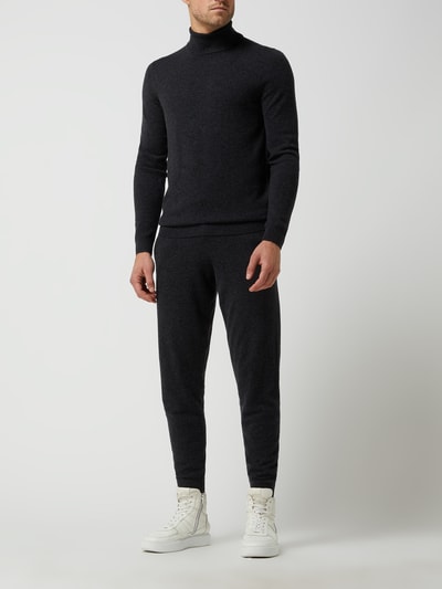 House of Paul Rosen Strickhose aus Kaschmir Anthrazit meliert 1